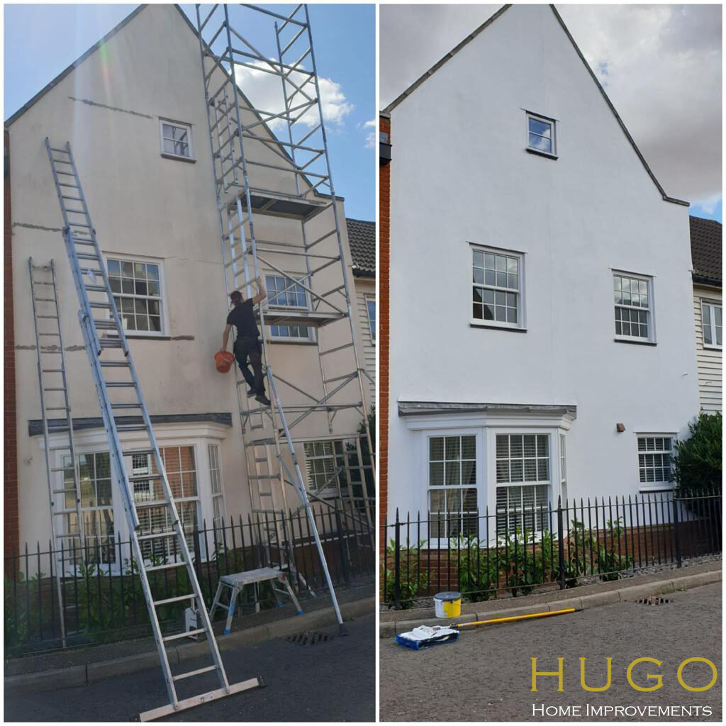 External painting - before and after